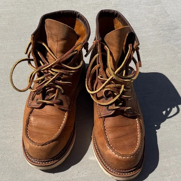 Red Wing Shoes Tan Leather Men's Boots - Picture 7 of 7